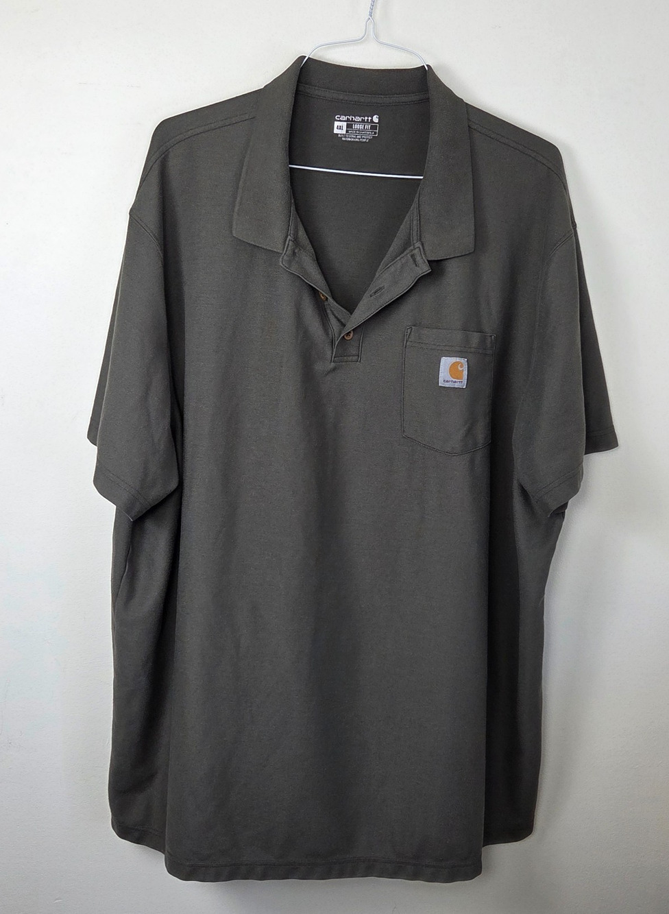 Carhartt K570 Men 4XL Moss Green Loose Fit Work Polo